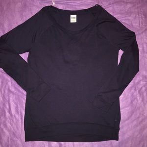 PINK - Purple Scoop Neck Top